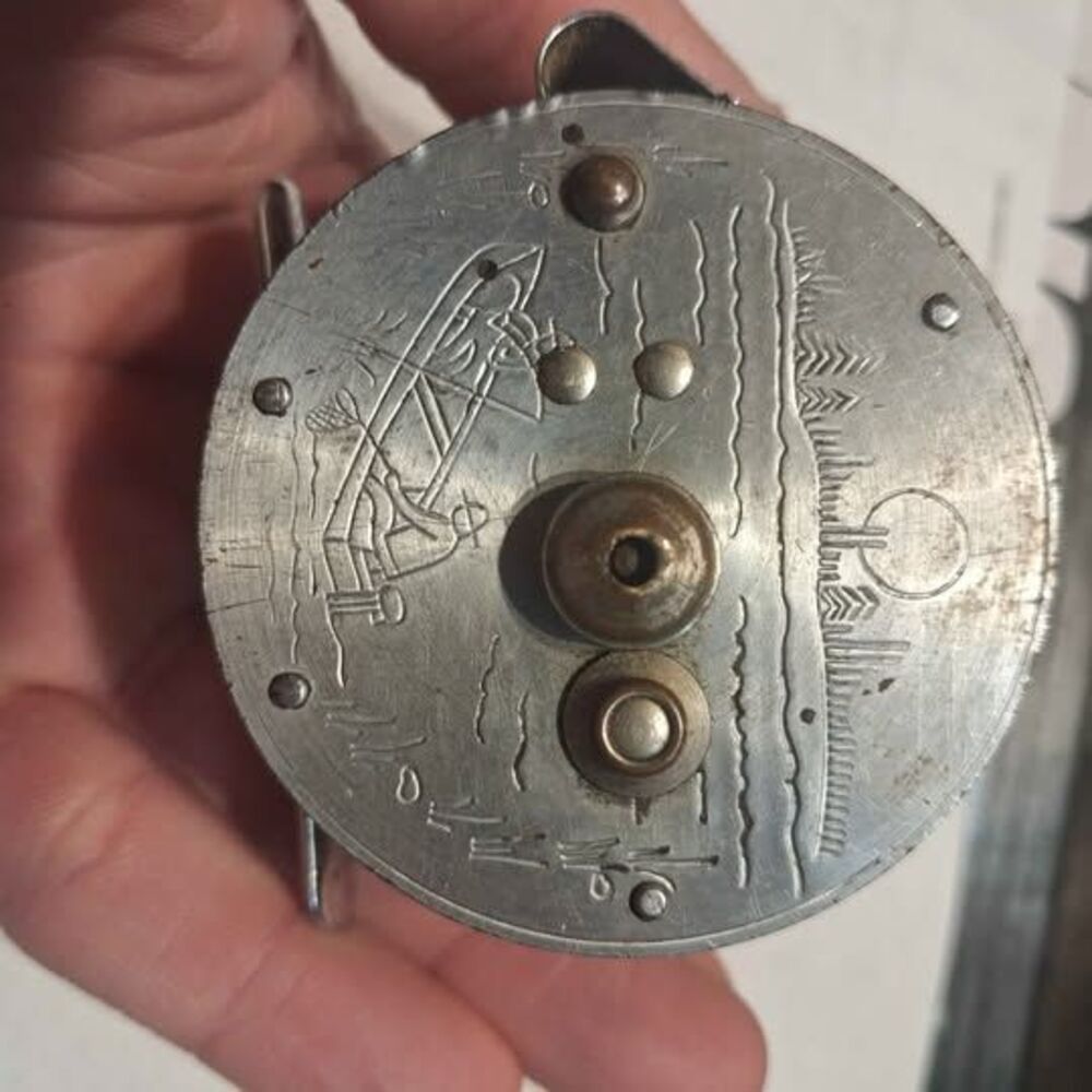 Vintage Engraved Fishing Reel